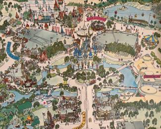 Vintage Disney Magic Kingdom Map