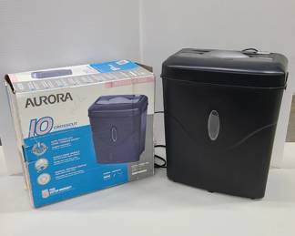 Aurora 10 Sheet Paper Shredder Working