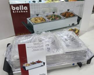 Bella Kitchen Triple Buffet Server Never used