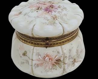 Wave Crest Opal Ware Hand Painted Jewelry Box