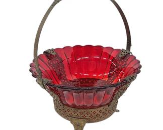 Ruby Red Imperial Glass? Basket