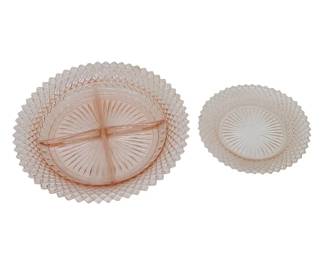 Depression Glass Anchor Hocking Ms America Plates
