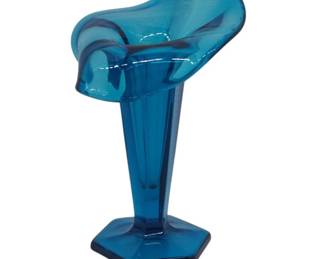 Westmoreland Blue Opalescent Jack Pulpit Vase