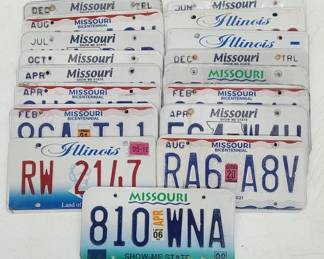 MO & IL License Plates