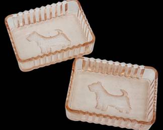Depression Glass Jeanette Scottie Dog Box