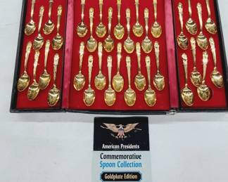 24K Gold Heavy Plated Presidential Spoons
