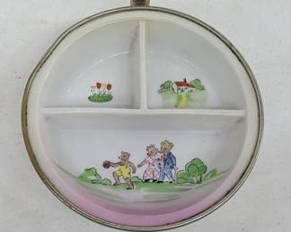 Vintage Children's Warming Dish