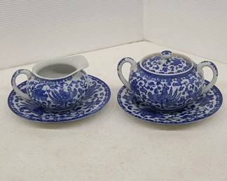 Phoenix Cream & Sugar Bowl Set (made in Japan)