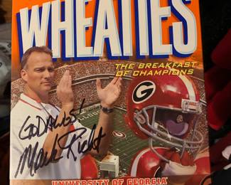 Wheaties box signed by MARK RICHT