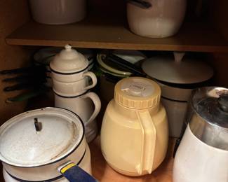 Enamelware kitchen items