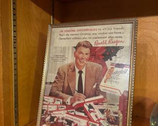 Framed Chesterfield ad