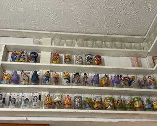 Collection of Vintage Glasses with Pop Culture designs 