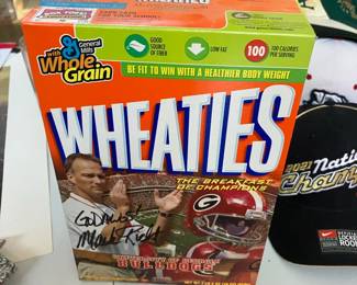 Wheaties signed by Mark Richt
