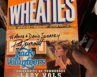 Wheaties box signed by Pat Summit