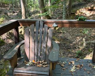 Outdoor wooden chairs