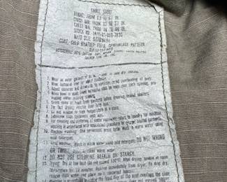AUTHENTIC VIETNAM ERA M-65 COLD WEATHER CAMO COAT