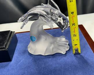 I. W. RICE "JUMPING DOLPHINS" CRYSTAL DISPLAY