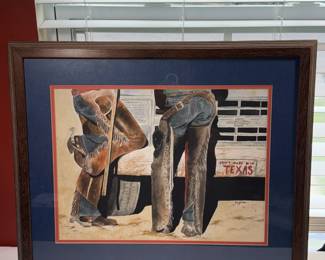 LIZ GIVENS "DONT MESS WITH TEXAS" WATERCOLOR