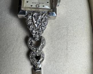 GRUEN PRECISION, GOLD FILLED AND DIAMOND MECHANICAL WATCH. WATCH WORKS