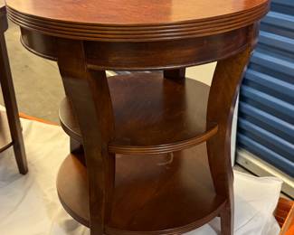 2 REGENCY INSPIRED MULTI TIER ACCENT TABLES