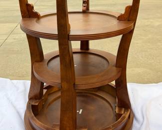 2 REGENCY INSPIRED MULTI TIER ACCENT TABLES