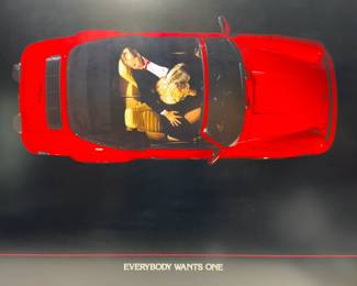 PORSCHE "EVERYBODY WANTS ONE" FRAMED AD PRINT