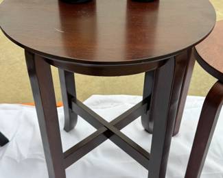 TRIO OF WINE TABLES AND PLANTSTANDS