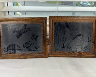 CHARLES BECKENDORF SIGNED METAL ETCHINGS
