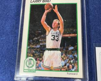 LARRY BIRD UNGRADED NBA CARD IN HARD PLASTIC CASING