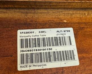 ETHAN ALLEN NEO CLASSICAL REVIVAL MARQUETRY TABLE
