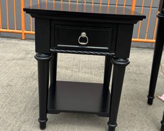 4 PIECE SOLID WOOD WITH ROPE SCROLL BORDER OFFICE SET. METAL PULLS, GREAT CONDITION.