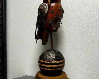 Steampunk Owl Sculpture also known as the owl of release the Kraken