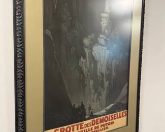 Large Vintage LeGrotte Des Demoiselles Poster