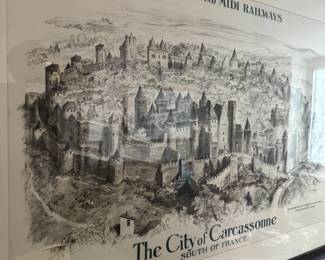 The City of Carrcassonne south of France poster