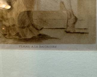 Femme à la Baignoire”, which is French for “Woman at the Bathtub.”