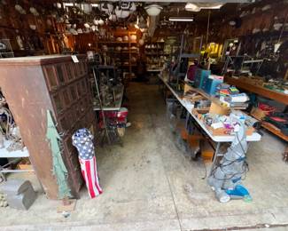 Looking into garage