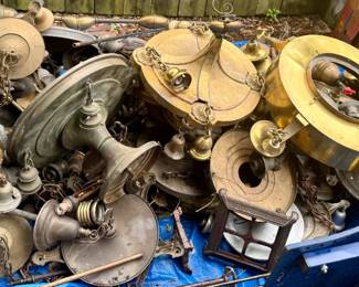 Metal chandeliers and parts