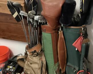 Vintage golf clubs air compressor