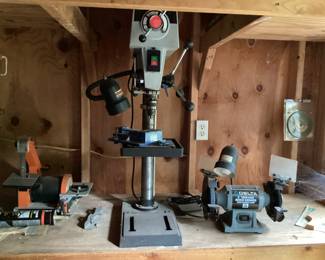 Drill press grinder