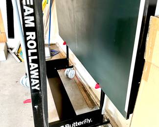 (ping pong table folded)