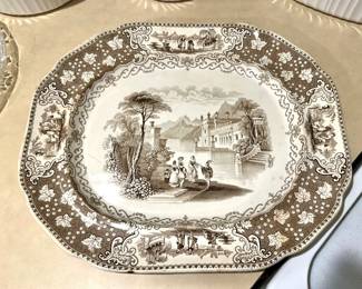 Antique English Staffordshire Transferware Platter