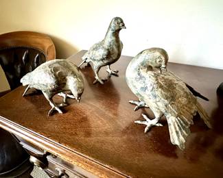 Vintage Cast Iron Pigeons