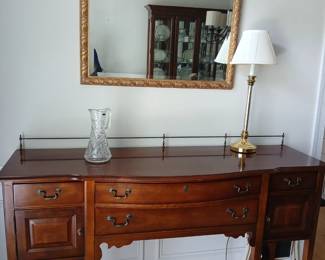 Outstanding dining set with server.