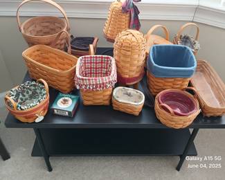 Huge selection of rare and collectible longaberger baskets.