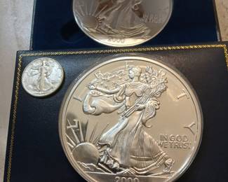 Huge half troy pound silver rounds.