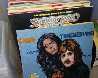 Vintage vinyl records.