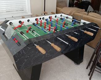 VINTAGE DYNAMO COIN OPERATED BAR MODEL FOOSBALL TABLE.