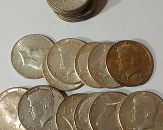 1964 kennedy silver half dollars.