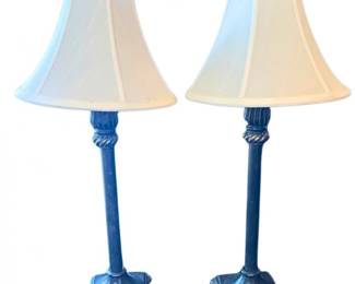 96 PairAntiquedCandlestickLamps