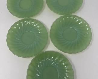 54 Five6JadeiteShellSwirlSaucers